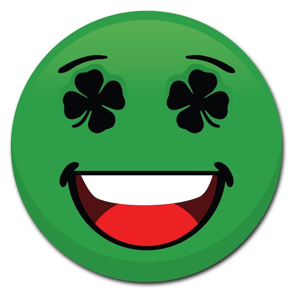 Emoji Shamrock Circle Corrugated Plastic Sign